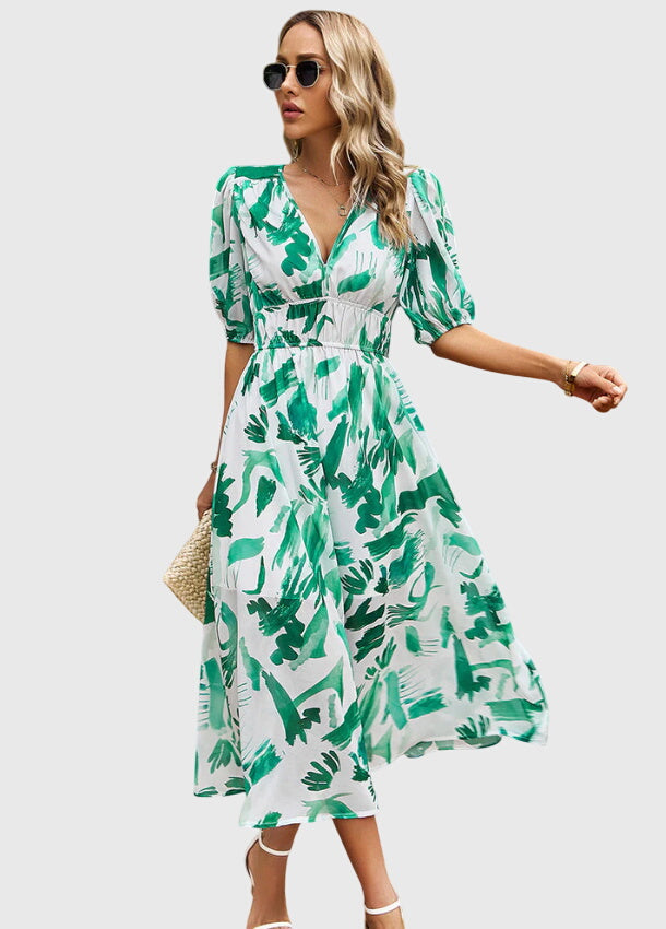 Sadie | Flattering Floral Midi Dress