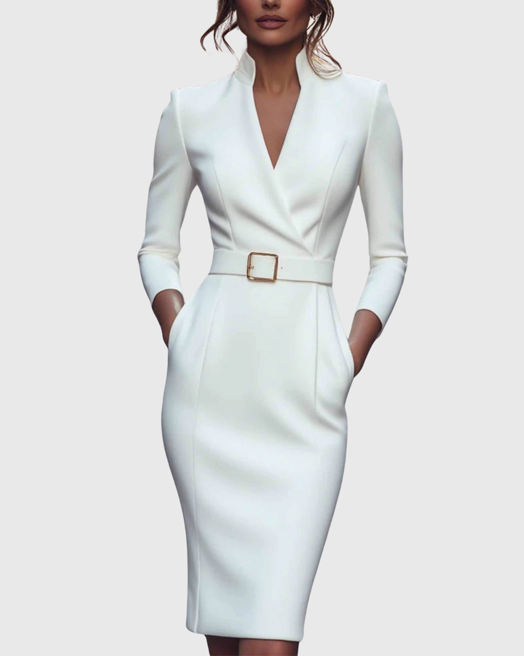 Estelle | The Belted Power Maxi Dress