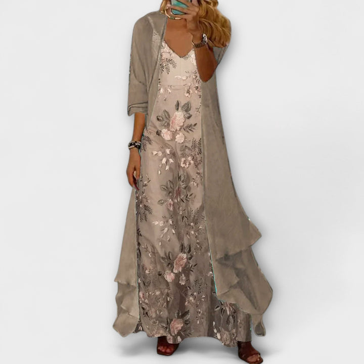 Sadie | Elegant Maxi Dress Two-Piece Set