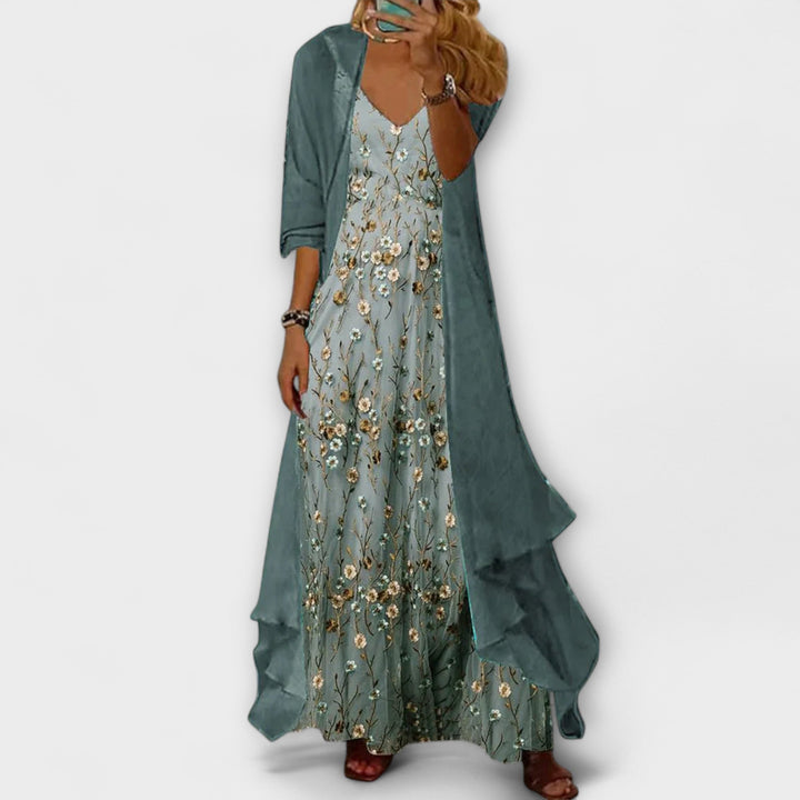 Sadie | Elegant Maxi Dress Two-Piece Set