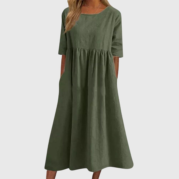 June | Elegant Short-Sleeved Dress