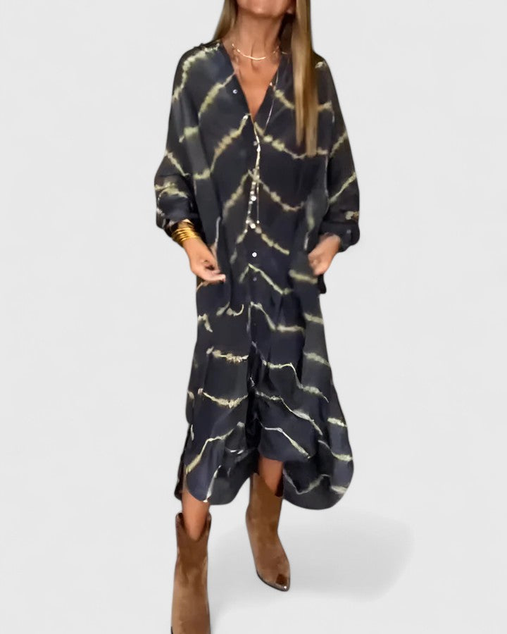 Sadie | Elegant Boho Striped Maxi Dress