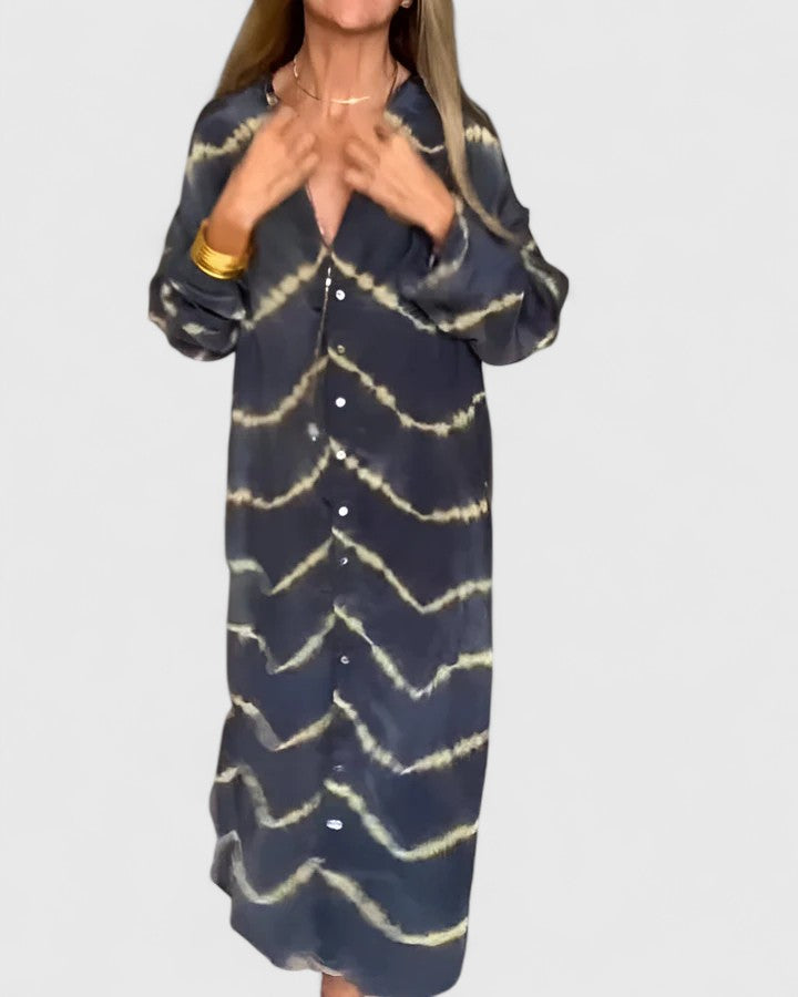 Sadie | Elegant Boho Striped Maxi Dress