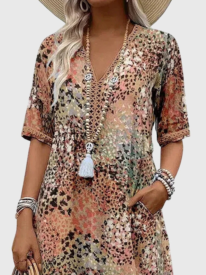 June | Elegant Floral Midi Dress
