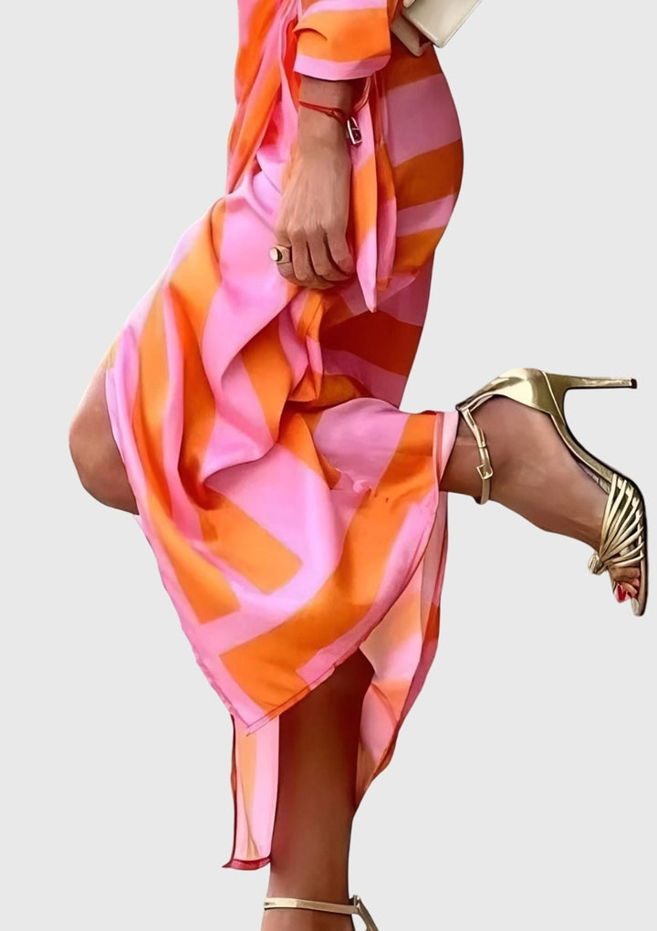 June | Elegant Wrap Dress with Print