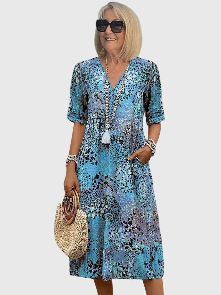 June | Elegant Floral Midi Dress