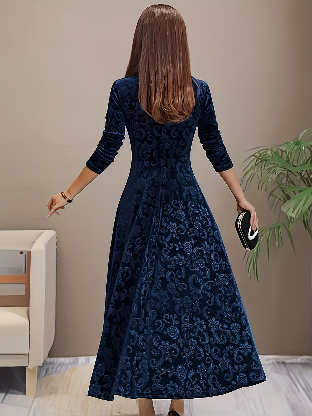 Dorothy | Elegant Patterned Maxi Dress