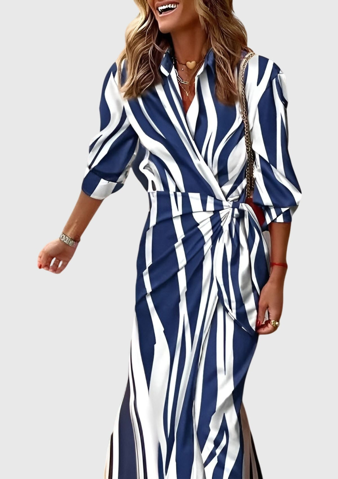 June | Elegant Wrap Dress with Print