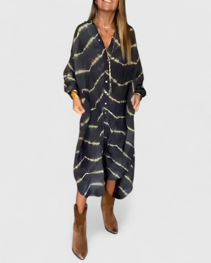 Sadie | Elegant Boho Striped Maxi Dress