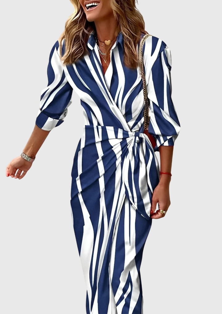 June | Elegant Wrap Dress with Print