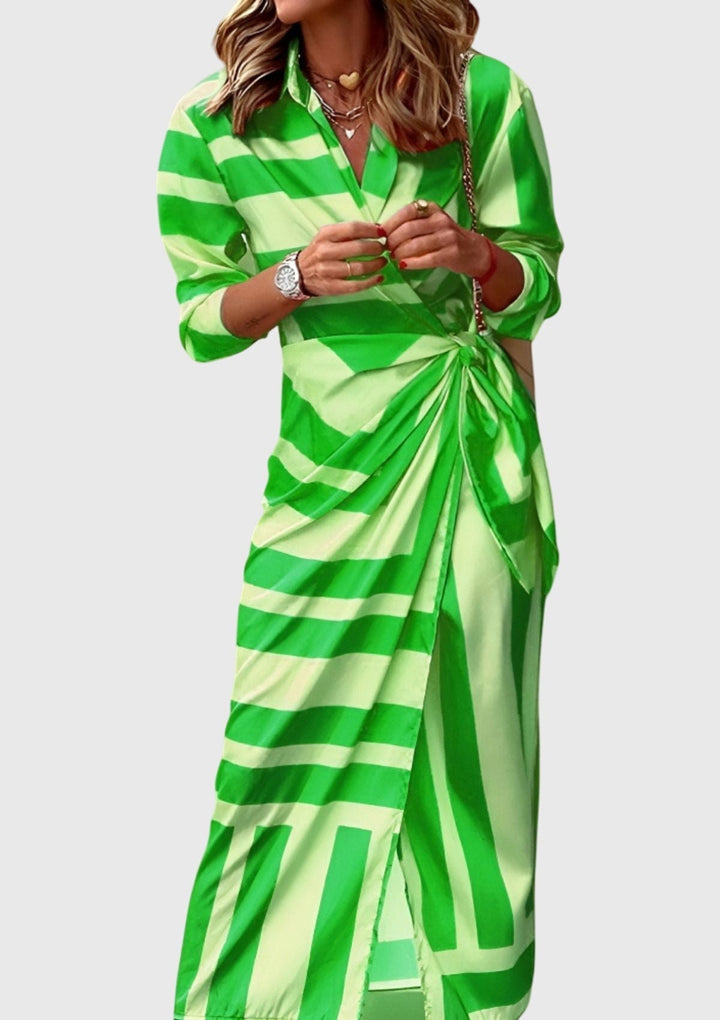 June | Elegant Wrap Dress with Print
