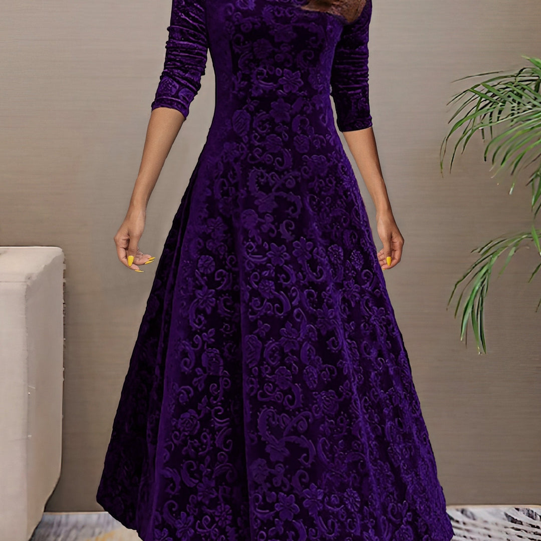 Nancy | Holiday Velvet Elegance Dress