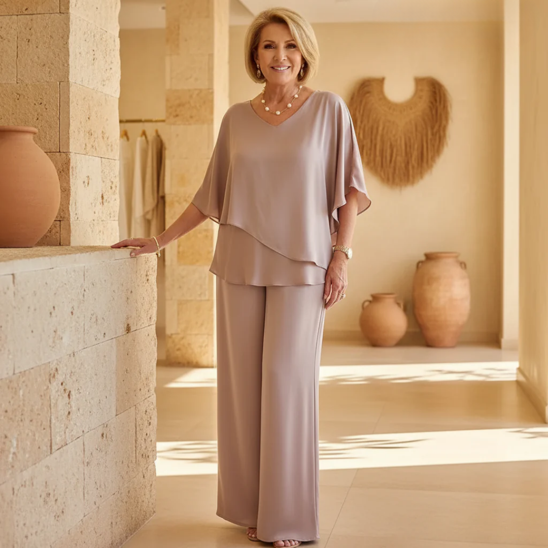 Martha | Two-Piece Set with Wide Leg Trousers