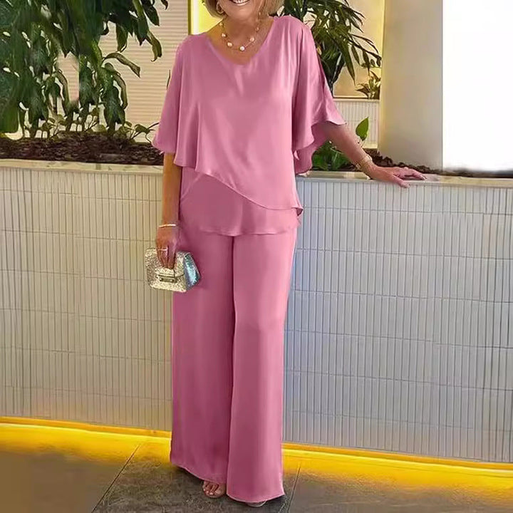 Martha | Two-Piece Set with Wide Leg Trousers