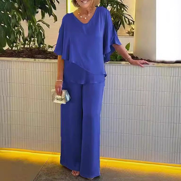 Martha | Two-Piece Set with Wide Leg Trousers