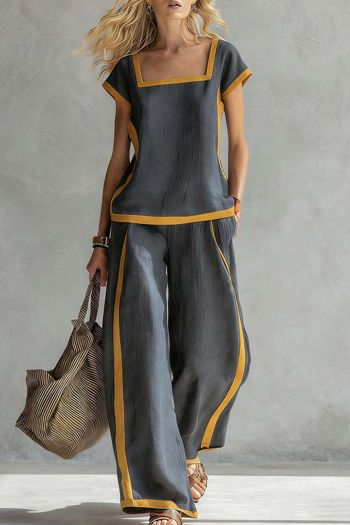 SERENA | ELEGANT TWO-PIECE LINEN SET
