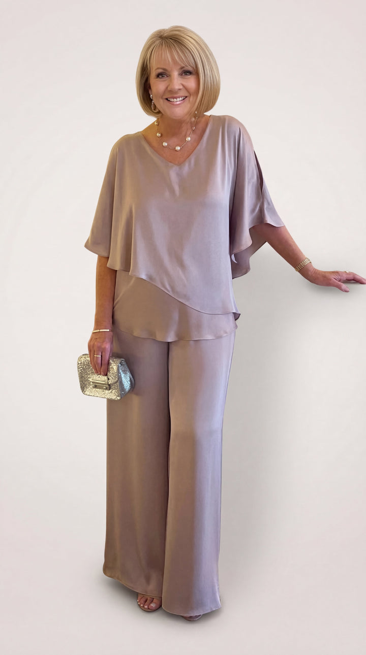 Martha | Two-Piece Set with Wide Leg Trousers