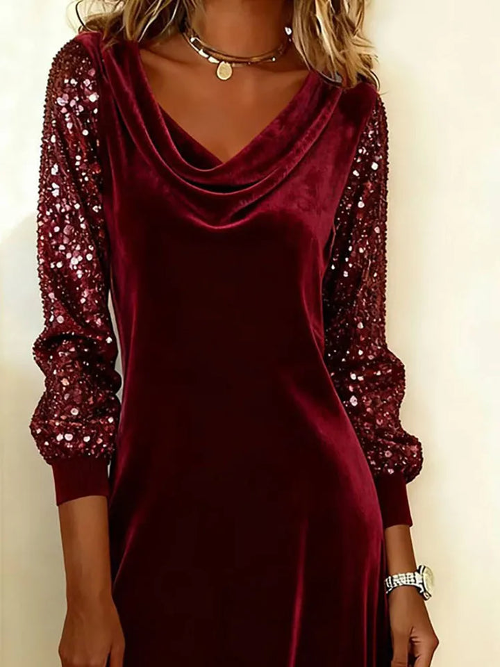 Lucinda | Velvet Sparkle Sleeve Dress