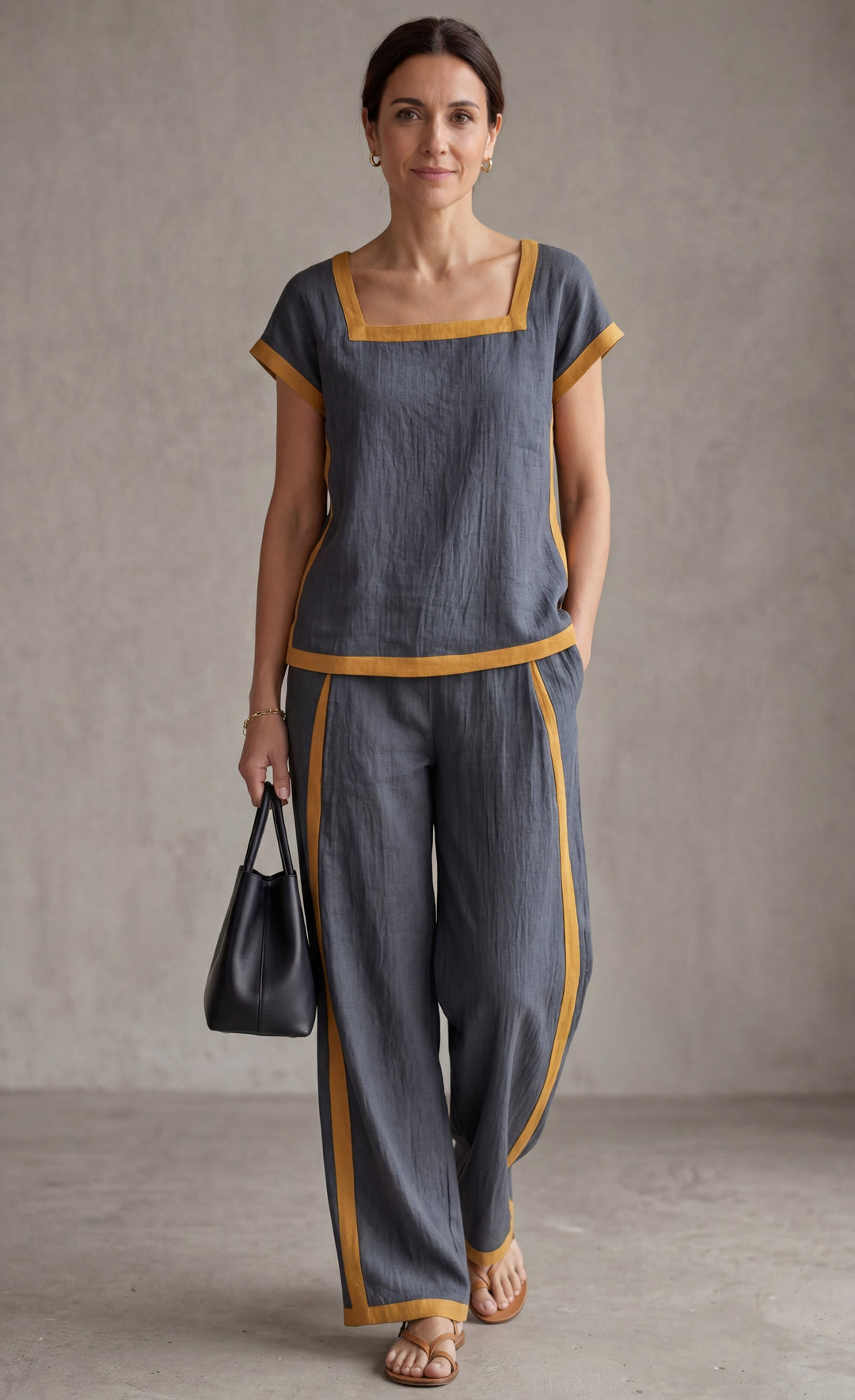SERENA | ELEGANT TWO-PIECE LINEN SET