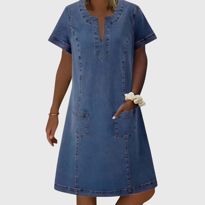 June | Elegant Denim Dress