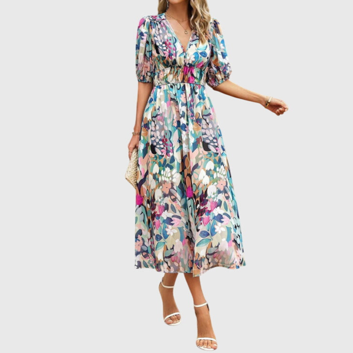 Sadie | Flattering Floral Midi Dress