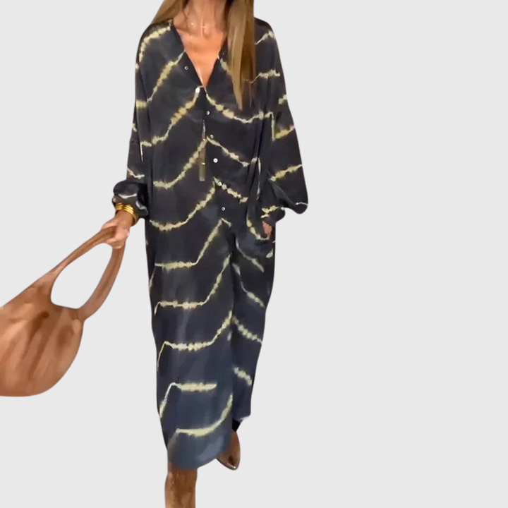 Sadie | Elegant Boho Striped Maxi Dress