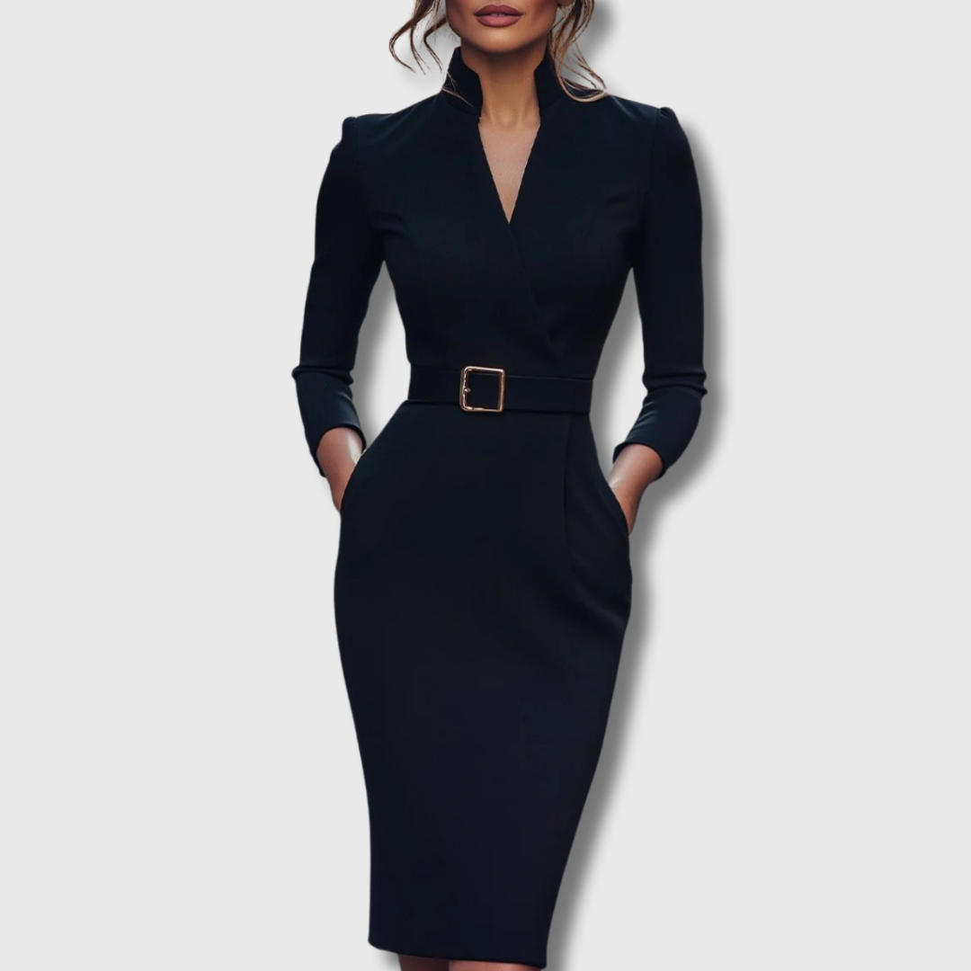 Estelle | The Belted Power Maxi Dress