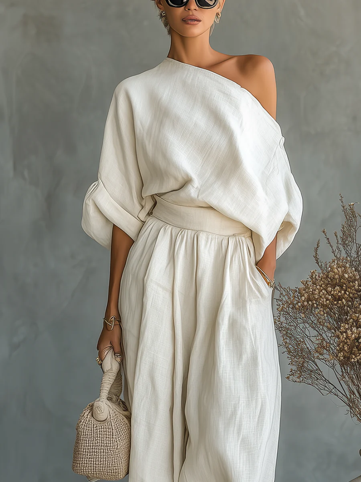 ALINA™ - ELEGANT ONE SHOULDER TWO-PIECE SUMMER SET