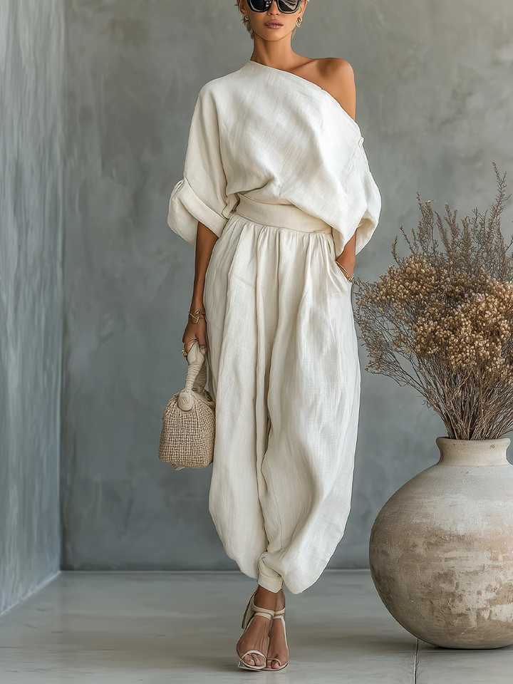 ALINA™ - ELEGANT ONE SHOULDER TWO-PIECE SUMMER SET
