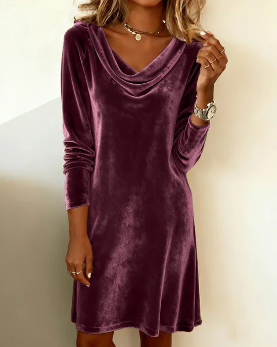 Maribel | Loose-Fit Velvet Dress