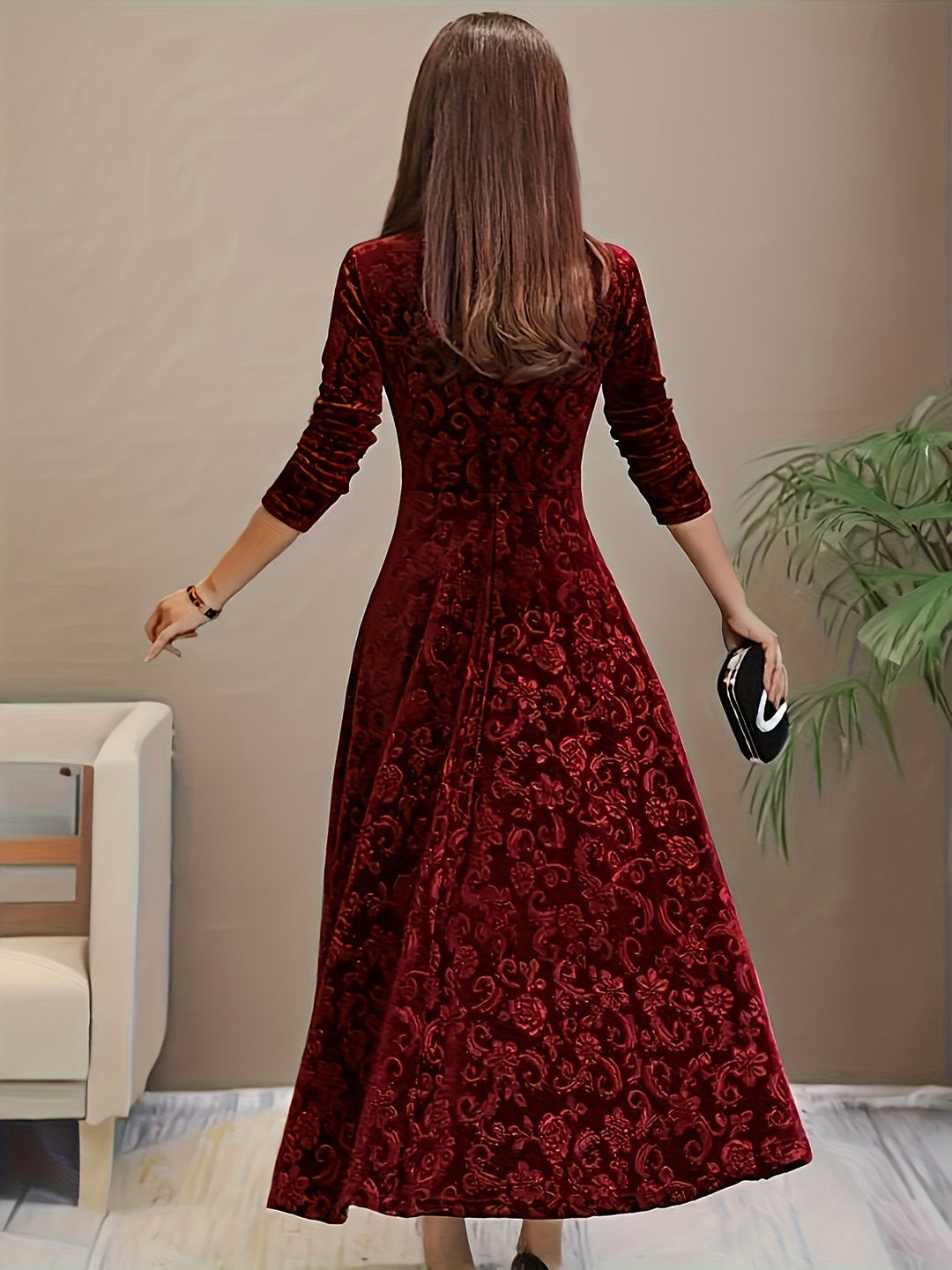 Dorothy | Elegant Patterned Maxi Dress