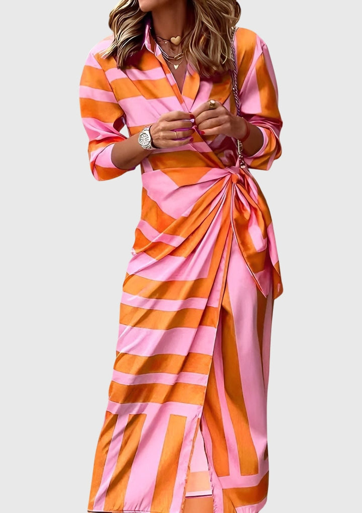 June | Elegant Wrap Dress with Print