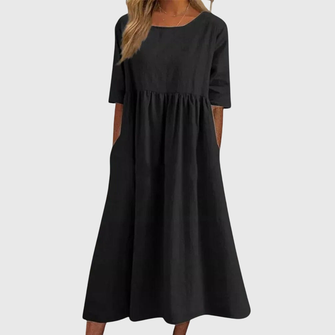 June | Elegant Short-Sleeved Dress