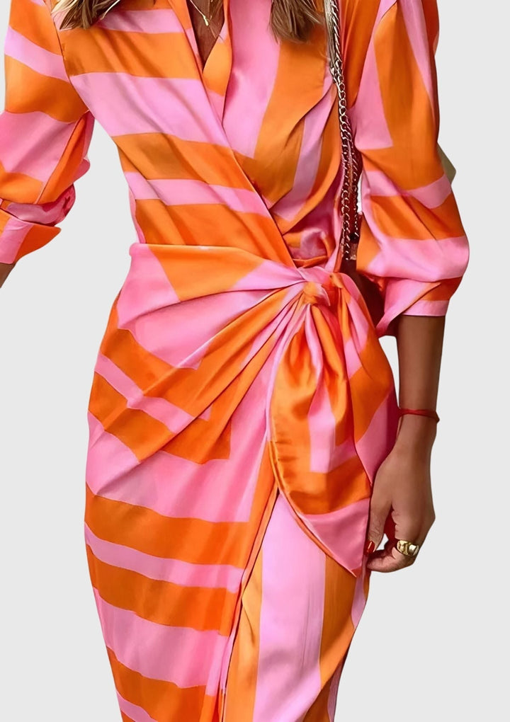 June | Elegant Wrap Dress with Print