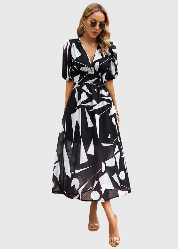 Sadie | Flattering Floral Midi Dress