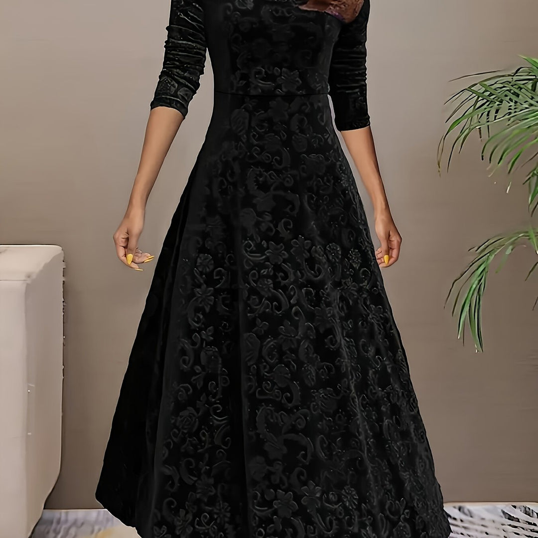Dorothy | Elegant Patterned Maxi Dress