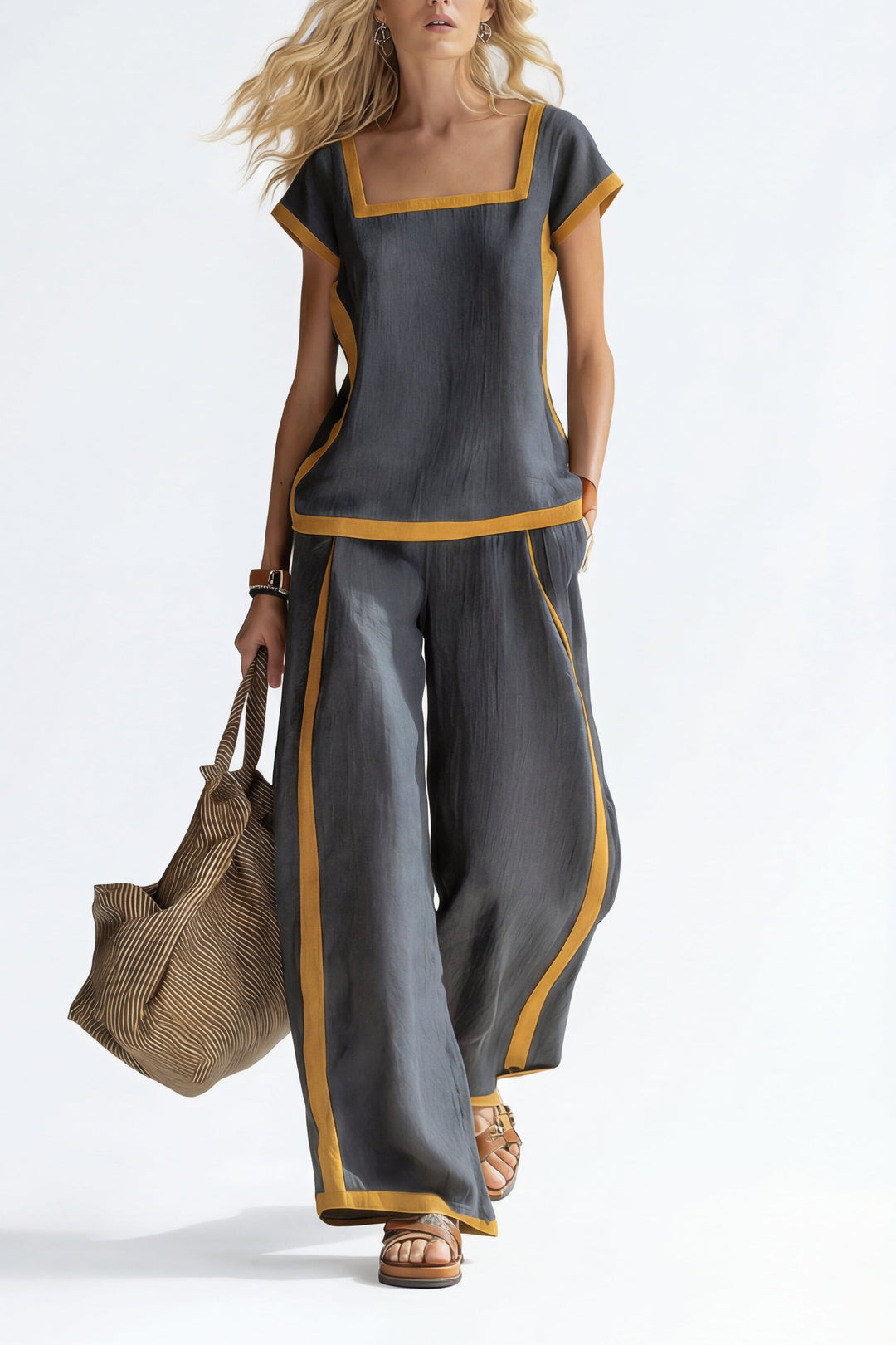 SERENA | ELEGANT TWO-PIECE LINEN SET