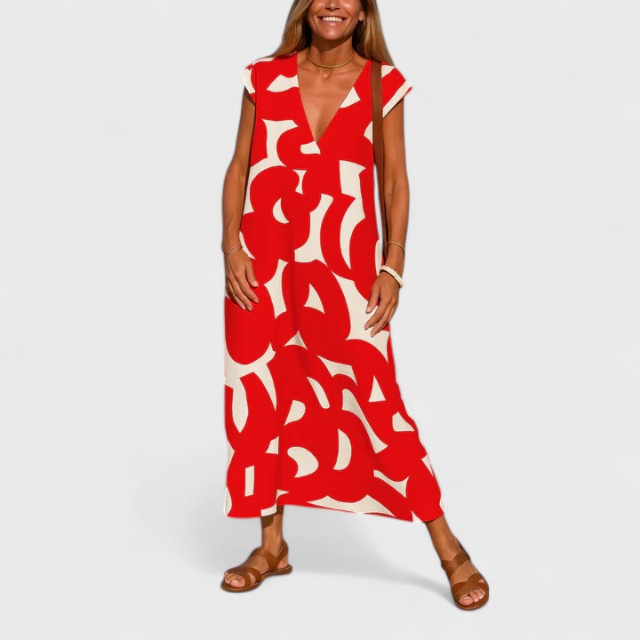 June | Flowing V-Neck Dress